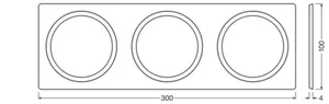 Mekaaninen lisätarvike Ledvance SPOT - MEKAANINEN LISÄTARV. LEDVANCE SPOT FRAME 100X300 3XD68 SI