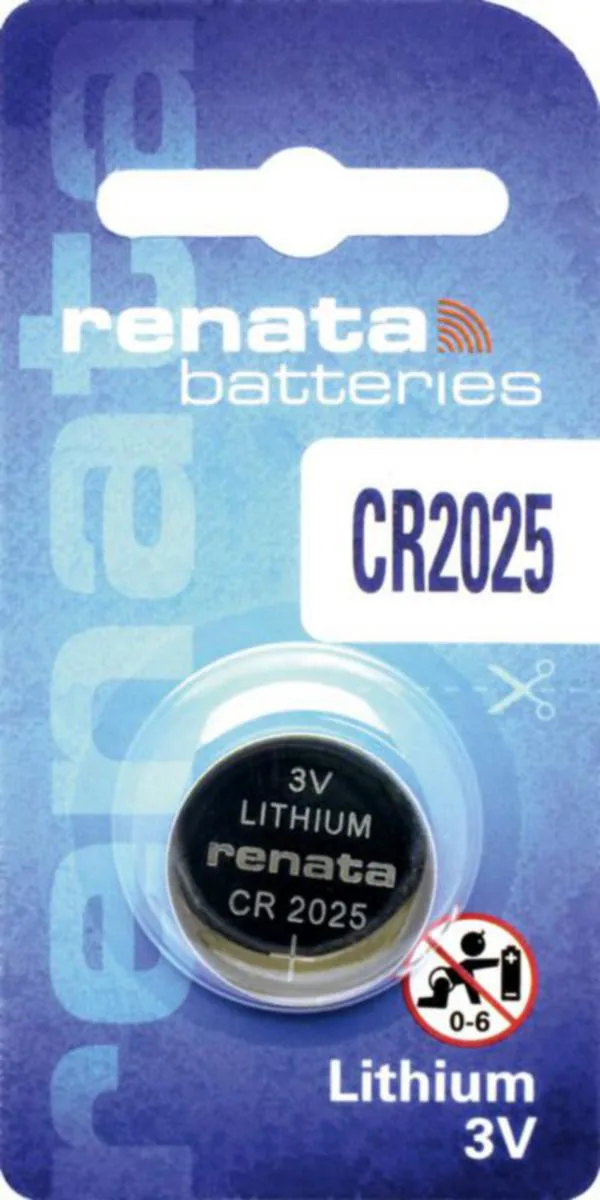 Paristo nappi lithium Renata CR2025/BP1 3V/170mAh BLISTER