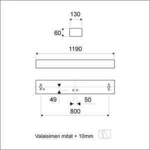 Pinta-/ripustusvalaisin Elektro-Valo Black Box Studio - PINTA/RIPUSTUSVAL ELEKTRO-VALO STUDIO 32W 4152LM 840