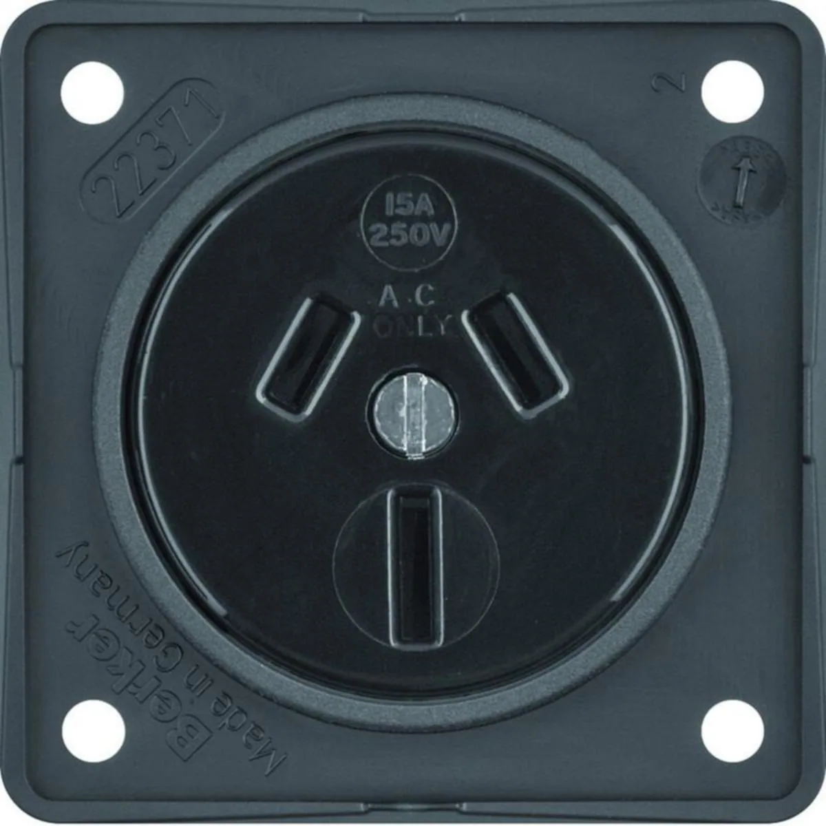 Pistorasia Hager Integro Flow 1AUS/15A/250V UR ANT – antrasiitti
