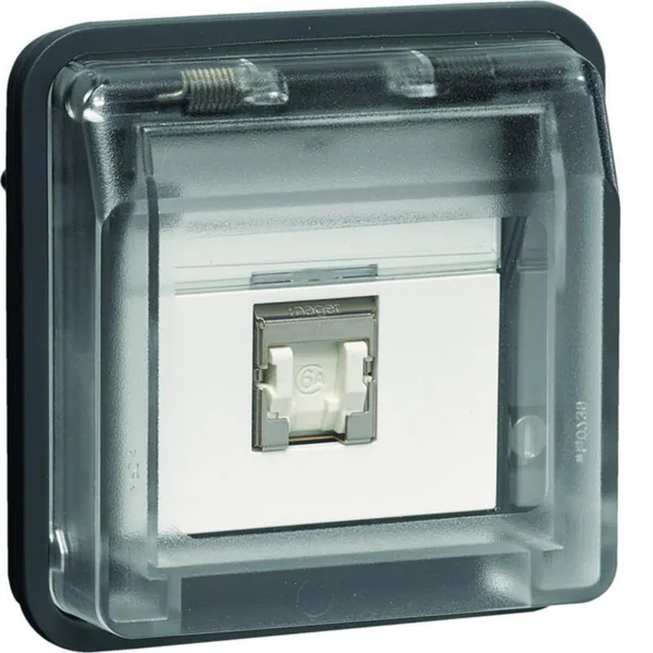 Telerasia Hager W.1 1XRJ45 KAT 6A STP IP55 HAR