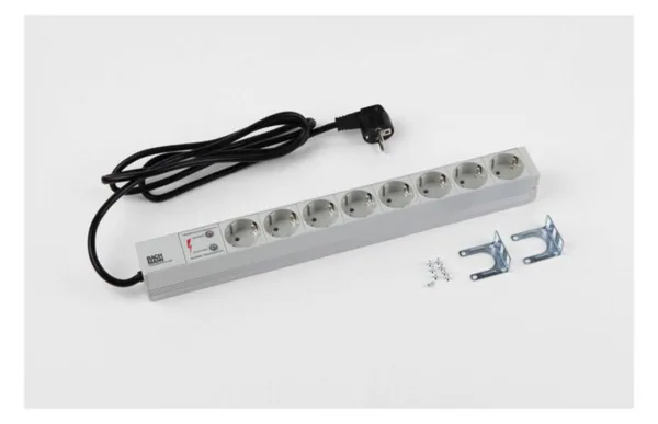 Jatkopistorasia Bachmann 19" PDU BASIC 1U, 8 X PR+YLIJ