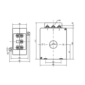 Virtamuuntaja kiinteä S.T.E Strumenti TCO25 0,5 - VIRTAMUUNTAJA KIINTEÄ STE TCO25 LK 0,5 125/5A 5VA