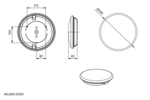 Yleisvalaisin Philips Ledinaire Wall-mount - YLEISVALAISIN LEDINAIRE WALL 1100/2200LM 830/840 ON/OFF