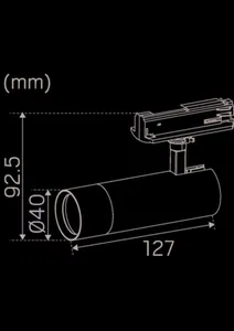 Kohdevalaisin Hide-a-lite Optic Track - KOHDEVALAISIN OPTIC TRACK IP20 390LM 5,4W 27/3K BL DIM