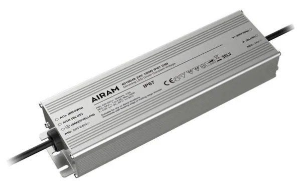 LED-liitäntälaite Airam Pro TASAJÄNNITEL.24V 100W IP67 DIM