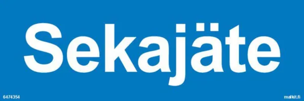Merkintätarra Malkit Jätelajittelu JÄTE SEKAJÄTE 300X100