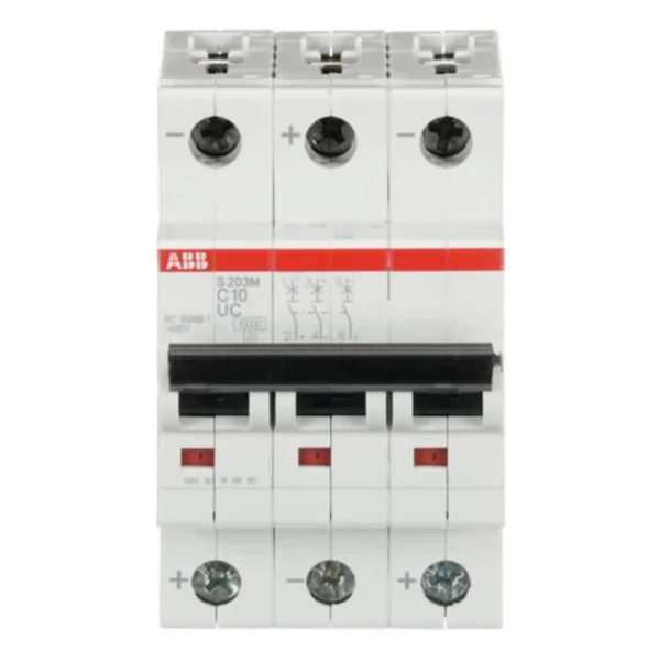 Johdonsuojakatkaisija ABB S200MUC 3-pole C-char. 10A