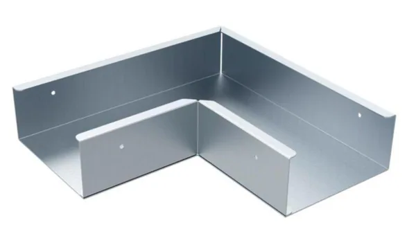 L-kulmakappale MP-Bolagen valaisinkiskolle MP-427S C1 100mm 90° KZnOL