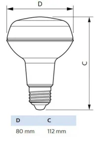 LED-lamppu Philips CorePro LEDspot R80 - LED-LAMPPU PHILIPS COREPRO LED ND 4-60W R80 E27 827 36D