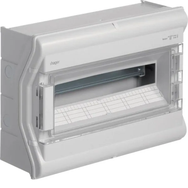 Moduulikotelo pinta Hager Vector IP65 VE118PN 1x18MOD PC-UV