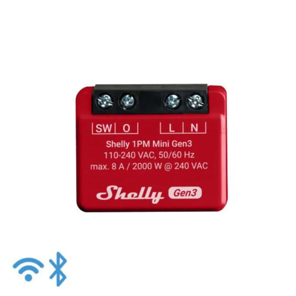Rasiareleet Shelly OHJELMOITAVA RELE 1PM MINI GEN3