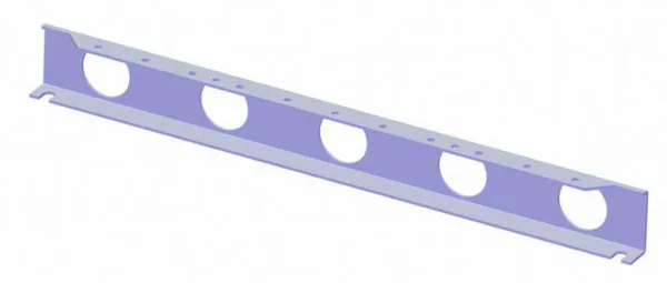 DIN-kiskokannatin Ensto PRE3.32 300mm SIVULLE H=325mm