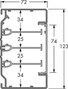 Johtokanava Schneider Electric Thorsman INKA - JOHTOKANAVA THORSMAN INKA U 123X72X2500 AL VAL