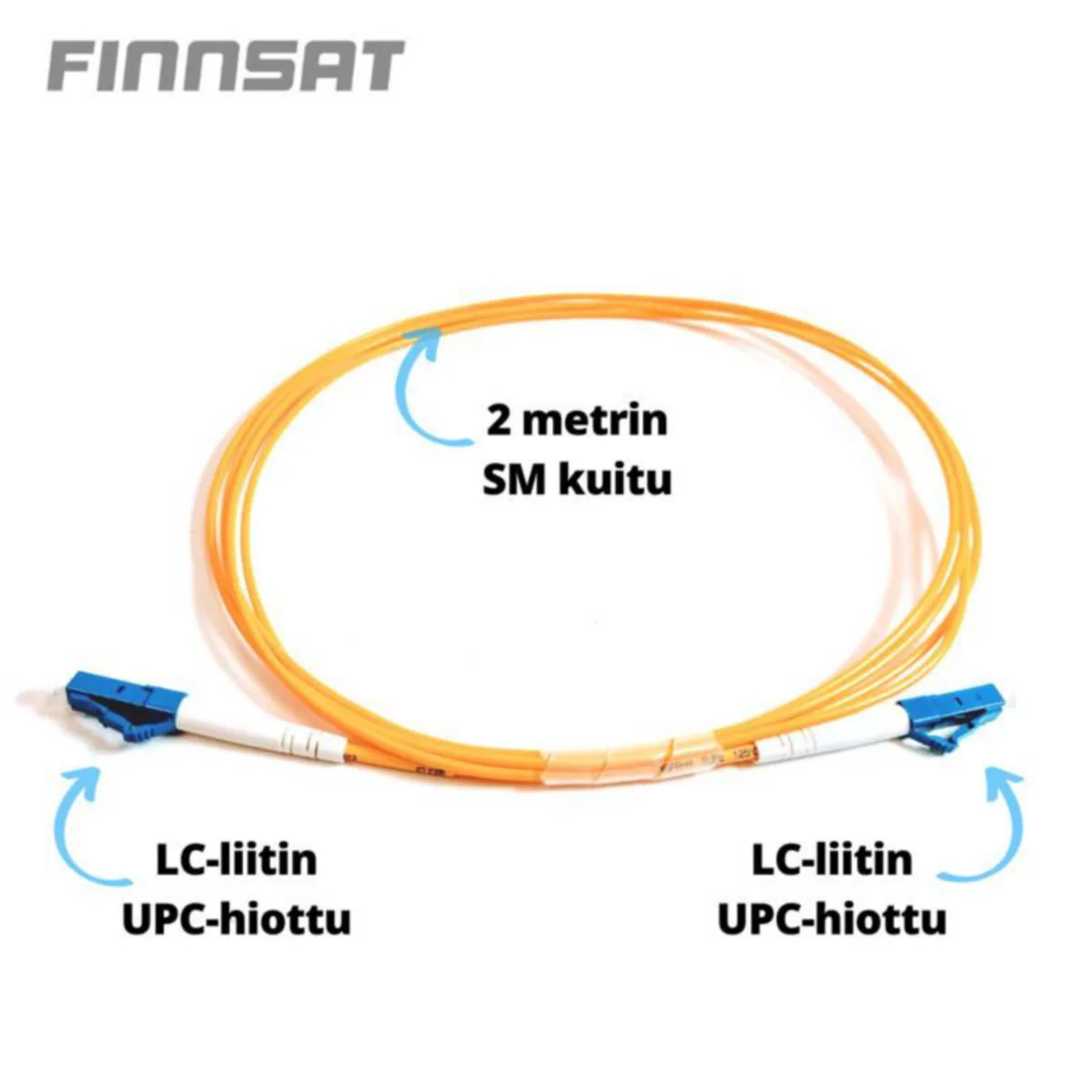 Kytkentäkaapeli-kuitu Finnsat SM LC UPC/LC UPC SIMPLEX 2M