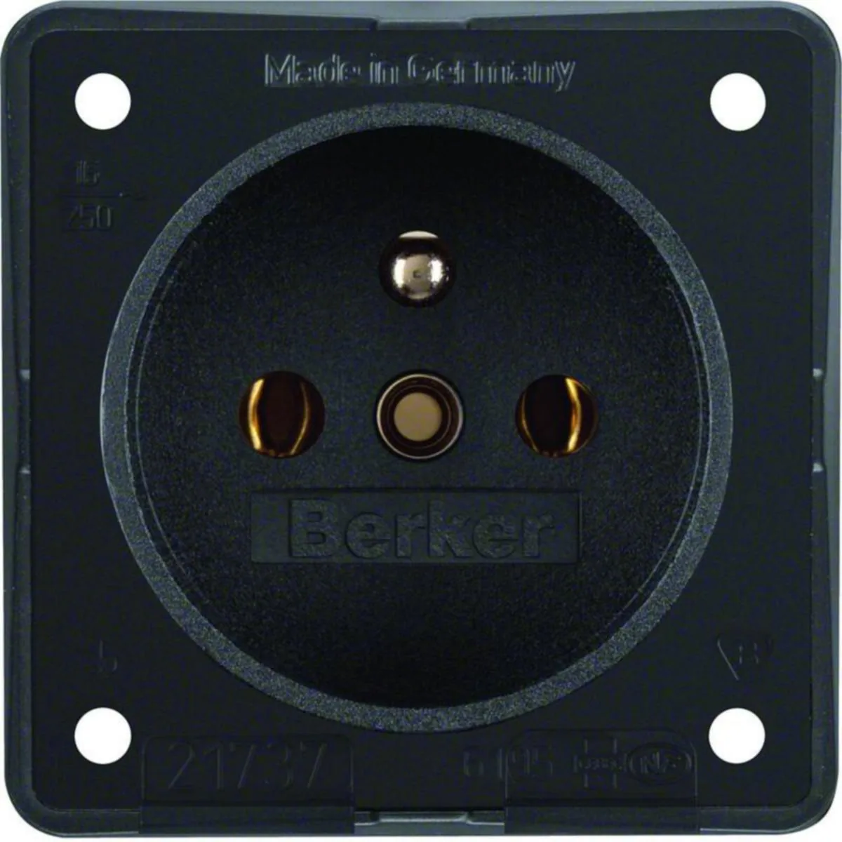Pistorasia Hager Integro Flow 1FR/16A/250V UKR MUS – musta