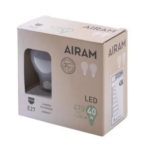 Vakiolamppu Airam Led Kampanja - VAKIOLAMPPU LED KAMPANJA A60 827 470lm E27 FR 2BX