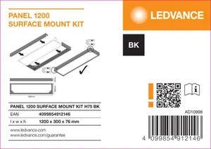 Pinta-asennuskehys Ledvance Panel PFM - MEKAANINEN LISÄTARV PANEL PFM PANEL 1200 SF MOUNT KIT H75 BK