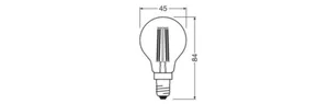 Pienkupulamppu Ledvance Superior Classic P Energy Efficiency - PIENKUPULAMPPU LEDVANCE CLP 3,8W/827 806LM E14 CL ELA