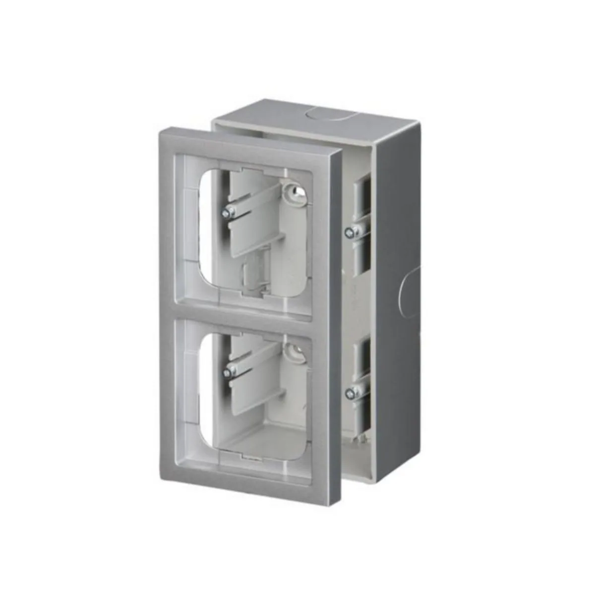 Pintakotelo ABB Impressivo 80mm 2OS/IP20 54/80MM ALU – alumiini