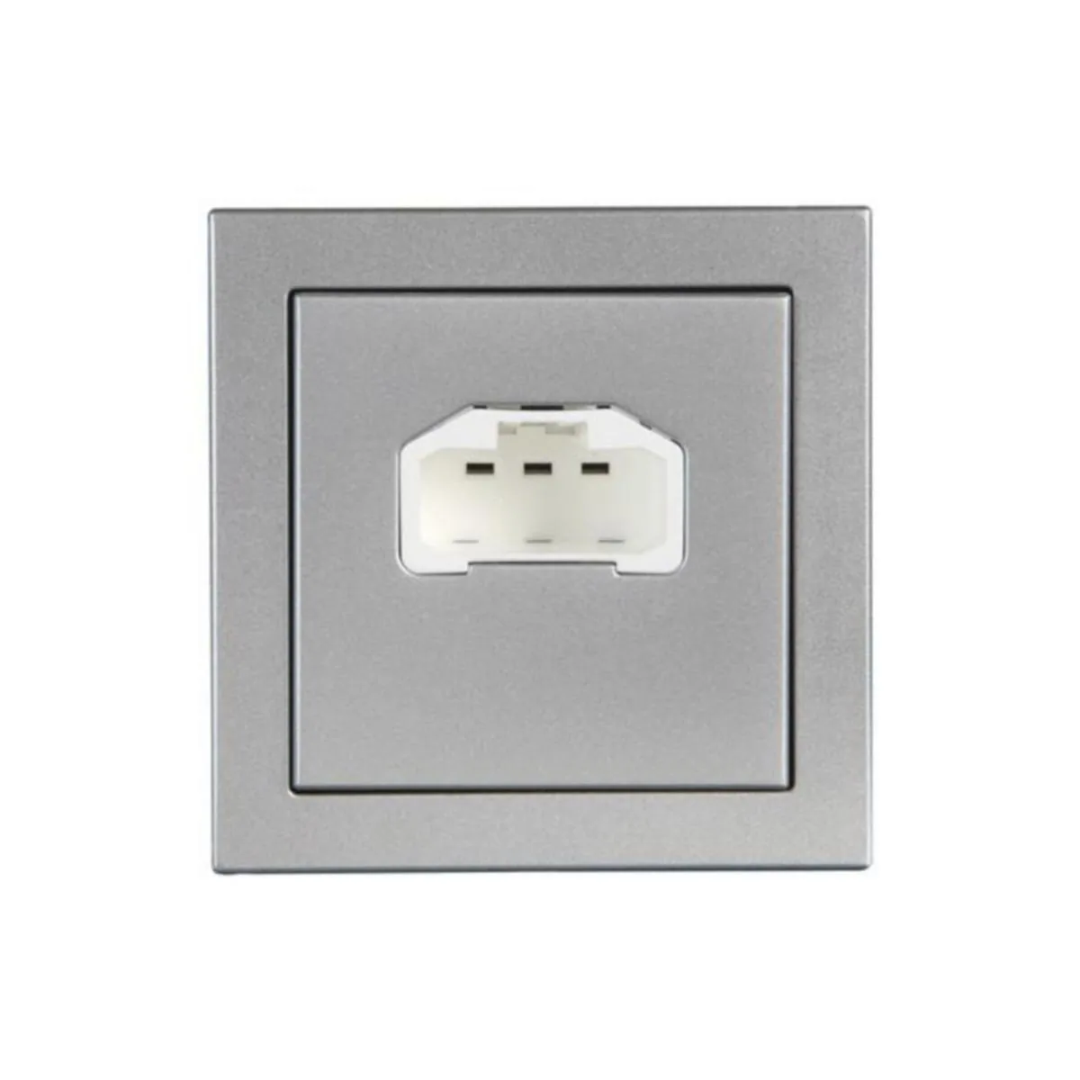 Valaisinpistorasia ABB Impressivo DCL SEINÄMALLI. 85X85MM. ALU – alumiini