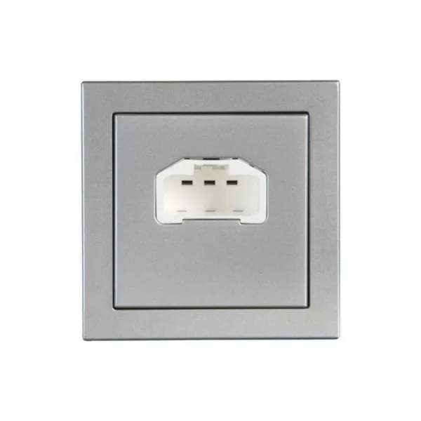 Valaisinpistorasia ABB Impressivo DCL SEINÄMALLI. 85X85MM. ALU