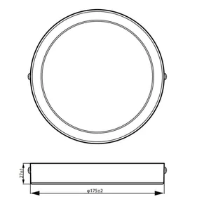 Alasvalo Philips Ledinaire SlimDownlight - ALASVALO LEDINAIRE 1200LM 840 12W ON/OFF D175