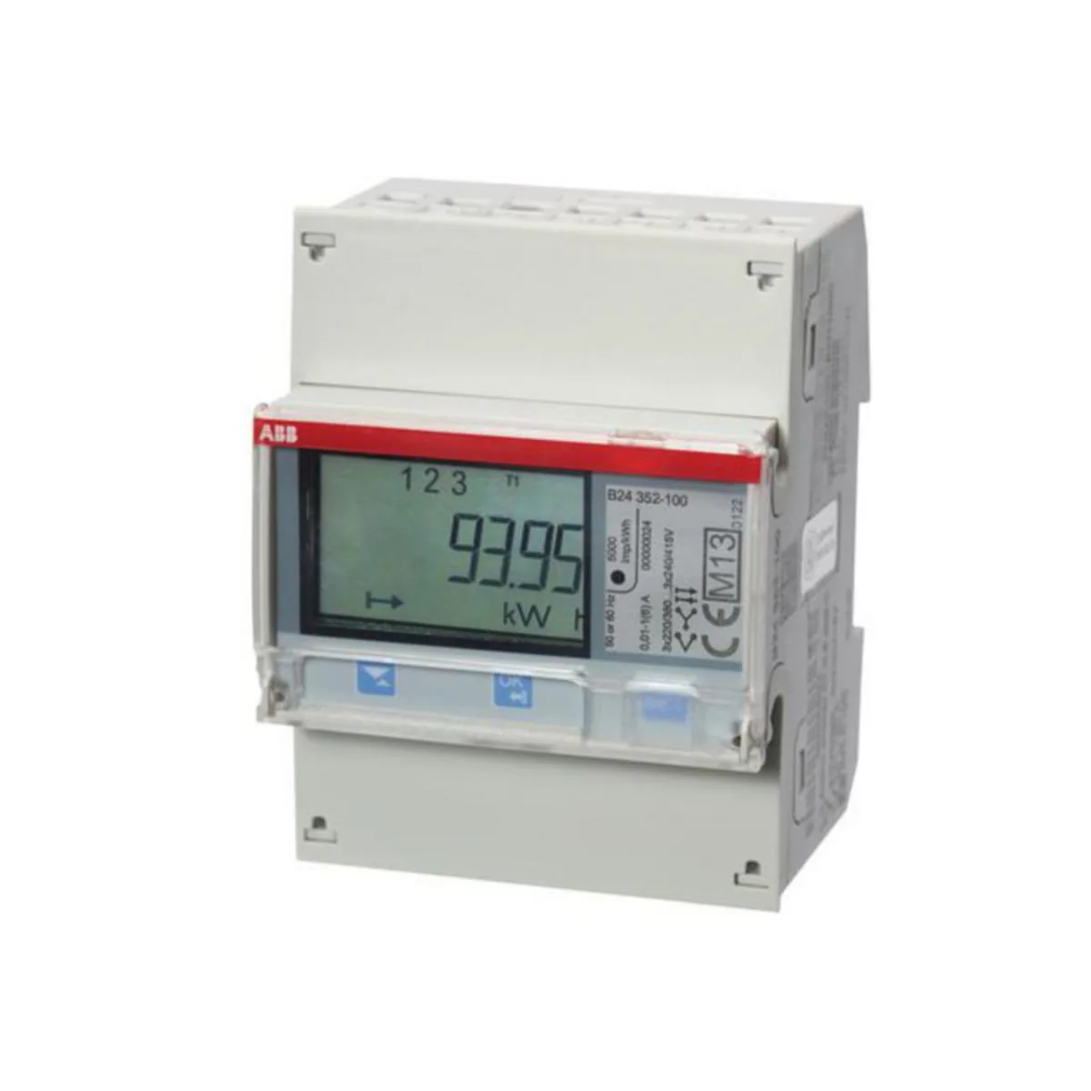 Energiamittari ABB EQ 3-VAIHE, 6A 400VAC, 1-4 TARIFF