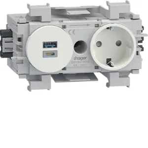 Kanavapistorasia Hager Ecoline PR+USB - KANAVAPISTORASIA ECOLINE GS1601 PR + USB A-C HF VAL
