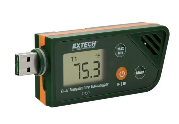 Lämpötiladataloggeri TH30 Extech