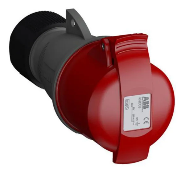 Voimajatkopistorasia Amphenol Easy & Safe 6H, 32A, IP44, 3P+E