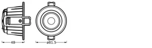 Alasvalo Ledvance Spot - ALASVALO LEDVANCE SP CBO IP65 ADJ 6W CCT ML DIM