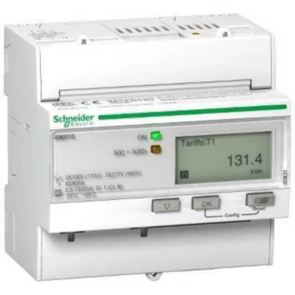 Energiamittari Schneider Electric Acti 9 iEM3000-sarja IEM3115 KWH-MITTARI 63A MONITA