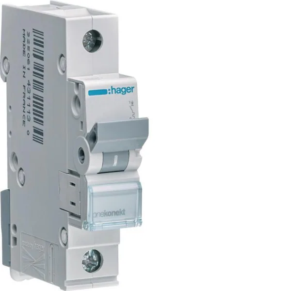 Johdonsuojakatkaisija Hager MBN116E 1x16A B-KÄYRÄ 6kA