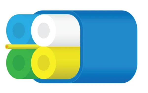 Mikrokanavanippu Nestor Cables Optimus DB 4 X 7/3,5MM BLUE