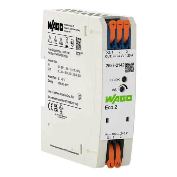 Teholähde Wago 1-vaihe 24 VDC 1.25 A