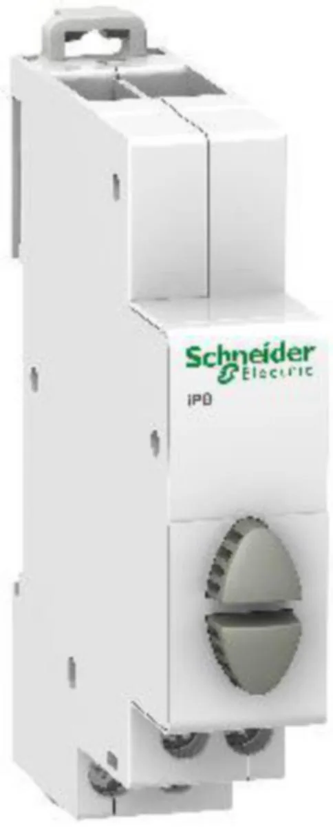 Kaksoispainike Schneider Electric Acti 9, IPB HARMAA 1SU+1AV – vihreä