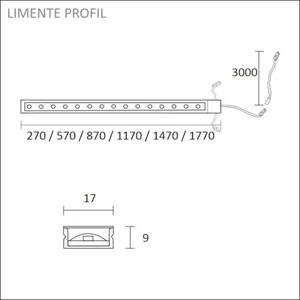 Kohdevalaisin Limente Profil - KOHDEVALAISIN LIMENTE PROFIL 27 4000K 5W