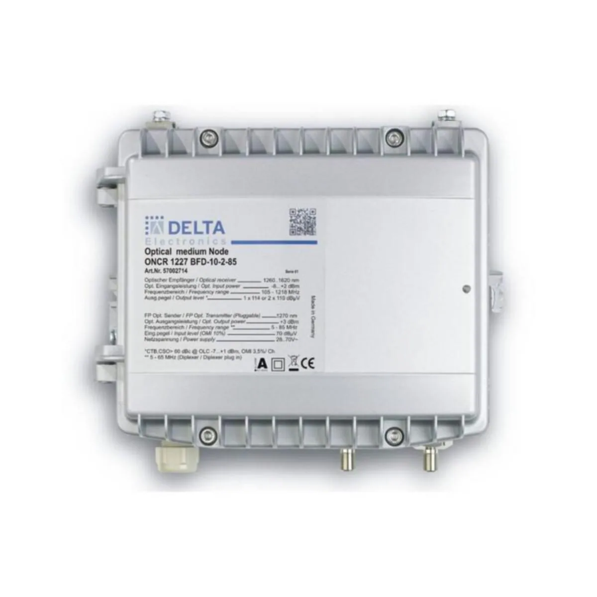 Optinen vastaanotin Delta RX1550 - OPTINEN VASTAANOTIN DELTA RX1550NM TX1610NM US65MHZ 230V