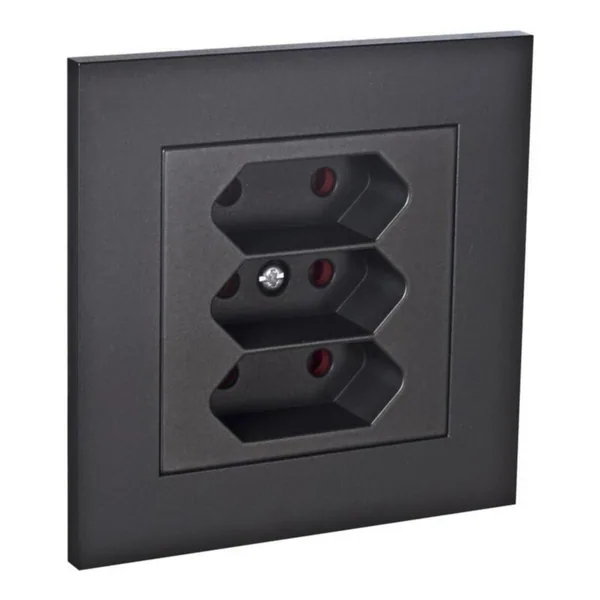 Pistorasia ELKO Plus 1 ja EURO upotettava 3E/16A/250V/IP20 UPR MUS