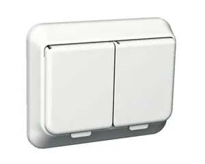 Pistorasia Schneider Electric Exxact 2-osainen kannella IP44 - PISTORASIA EXXACT 2S/16A/IP44 2X UPJ VAL