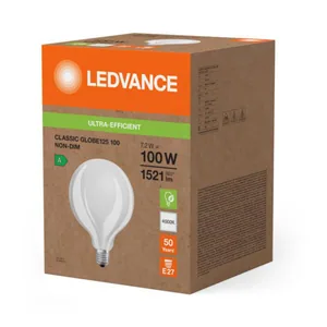 Sisustuslamppu Ledvance Super-Efficient Energy Efficiency Classic Globe - SISUSTUSLAMPPU LEDVANCE G125 7W/840 1521LM E27 FR ELA