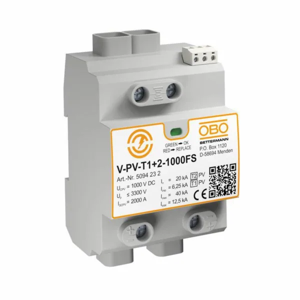 Ylijännitesuoja kiinteistö OBO TBS  V-PV--T1+2_... V-PV-T1+2-1000FS
