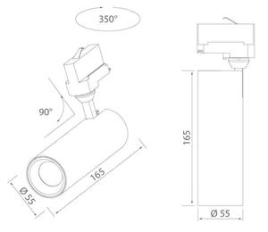 Kohdevalaisin Airam Spot-On - KOHDEVALAISIN SPOT-ON IP20 13W 830/840 36D DIM BK