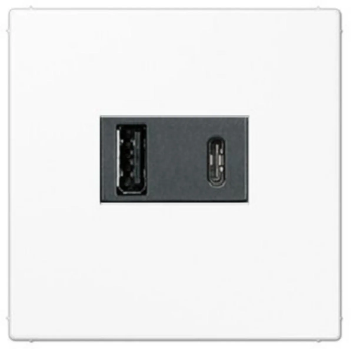 Muuntaja USB-laturi Ensto Intro - MUUNTAJA ENSTO INTRO USB-LATURI, A+C-TYYPPI,3A,VAL