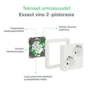 Pistorasia Schneider Electric Exxact vino - PISTORASIA EXXACT 2S/16A/IP21 1X UKJ VINO VAL 50