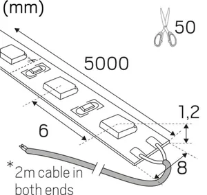 Valoprofiili/-nauha Hide-a-lite LEDstrip 24V Highlum - VALOPROF./-NAUHA HIGHLUM IP20 24V 1635LM/M 12,8W/M 927 5M