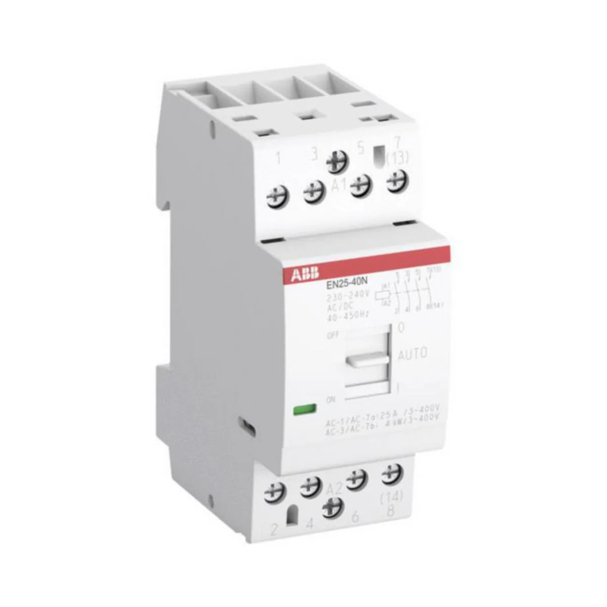 ESB Moduulikontaktorit käyttökytkimellä ABB 4S,25A,OFF-AUTO-ON,230VAC/DC