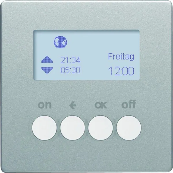 Kellokytkin KNX Hager Q.1 VKO 1K RF QUICKLINK ALU