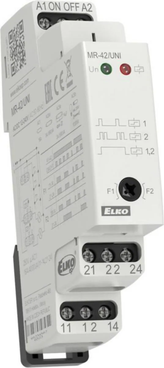 Sysäysrele Elko MR-42 2VK/16A 12-240VUC ELEKTR